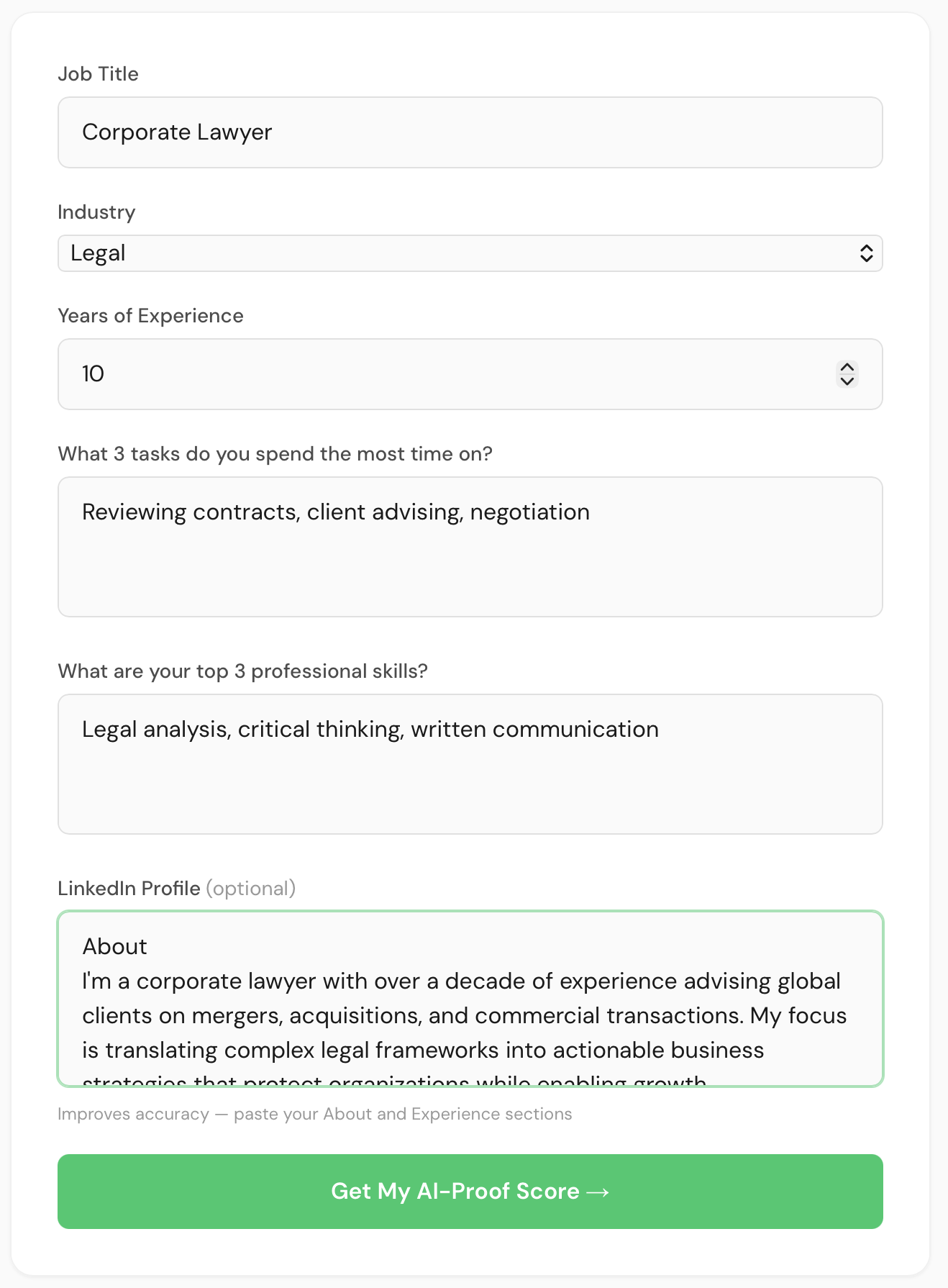AI-Proof Score gallery image
