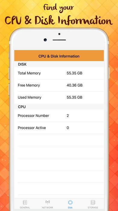Memory Monitor: Disk, storage and processor info media 1