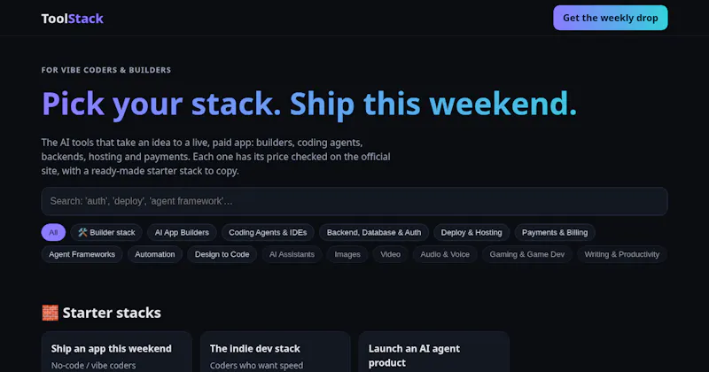 ToolStack screenshot 1