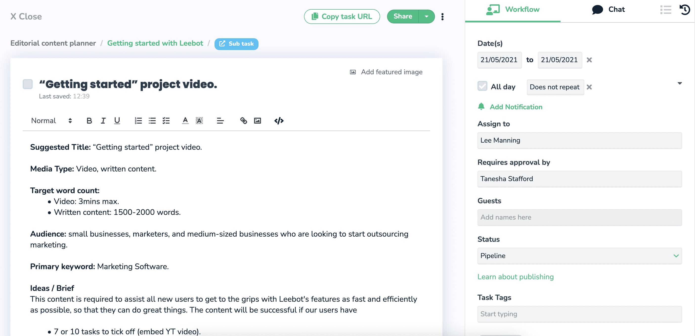Leebot для создателя контента media 2