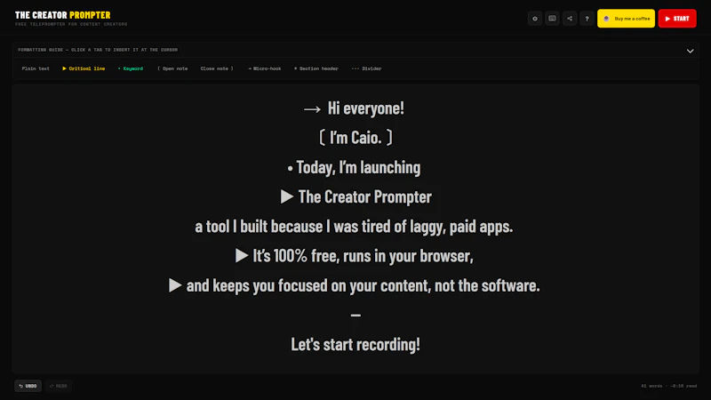 The Creator Prompter screenshot 1