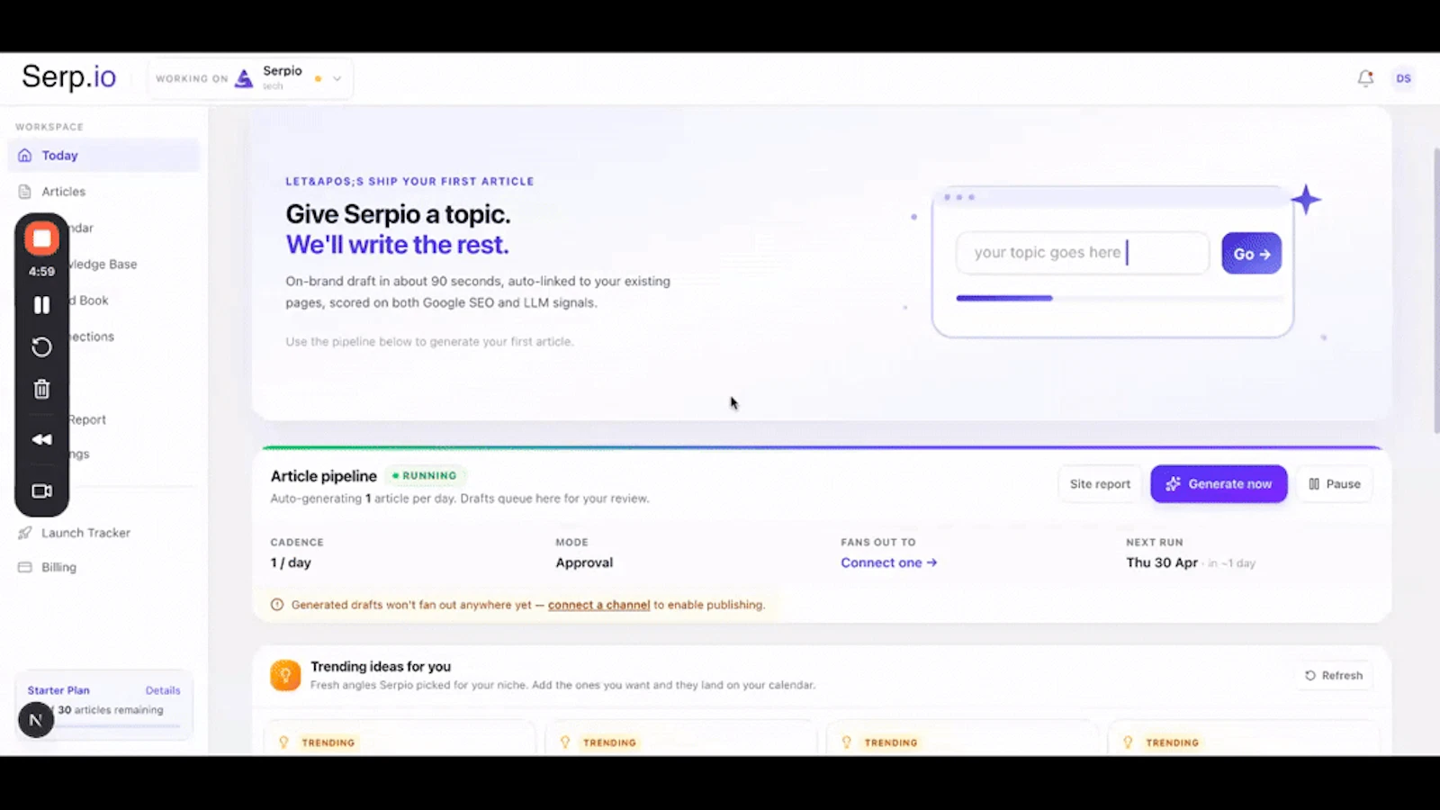 Serpio screenshot 1 (video preview)
