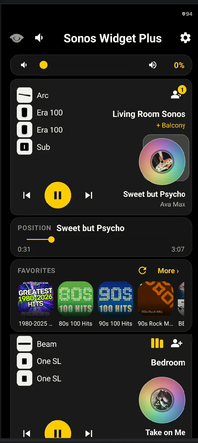 Sonos Widget Plus gallery image