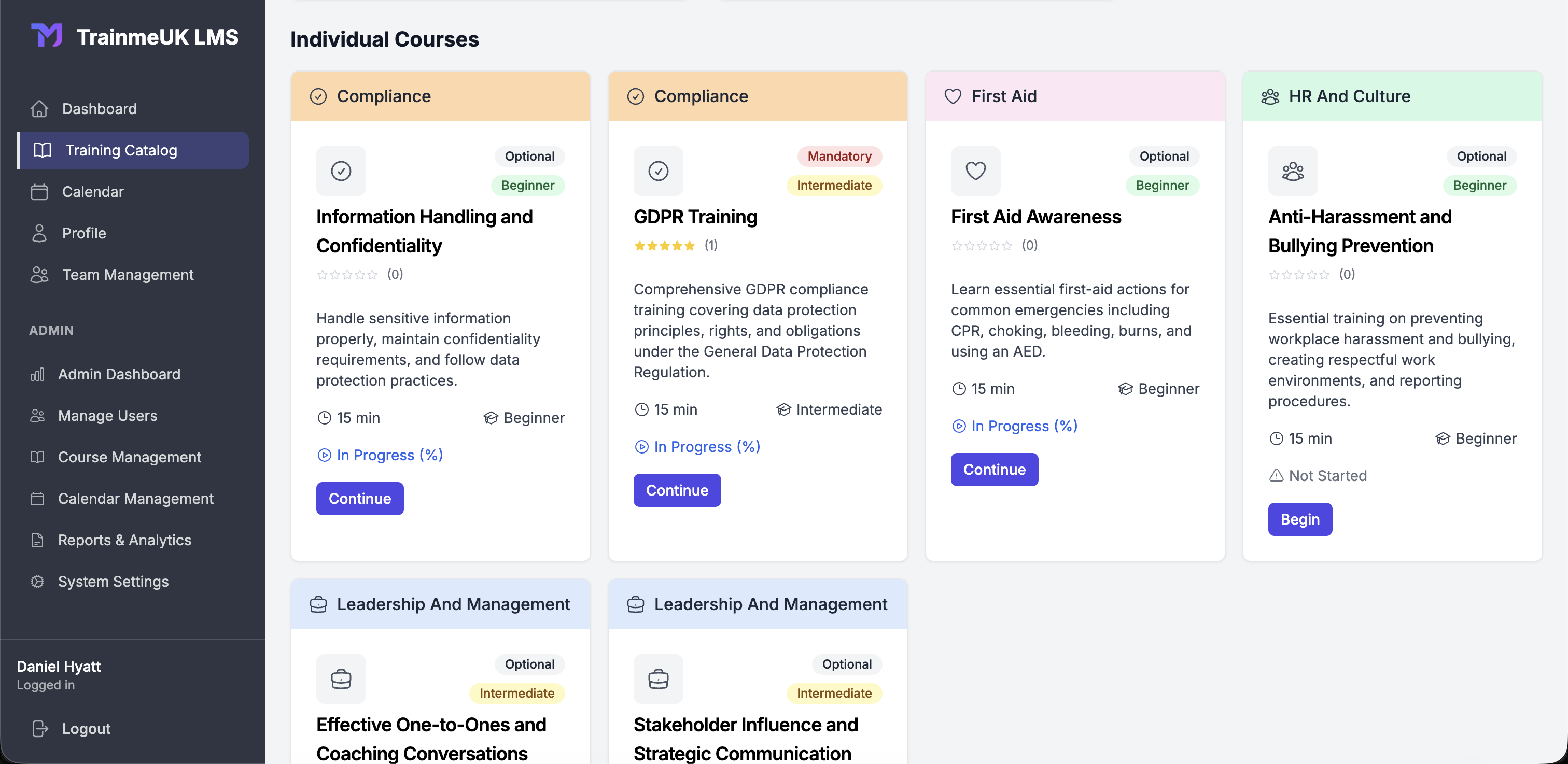 TrainMe UK - Screenshot 5 showing product features and functionality