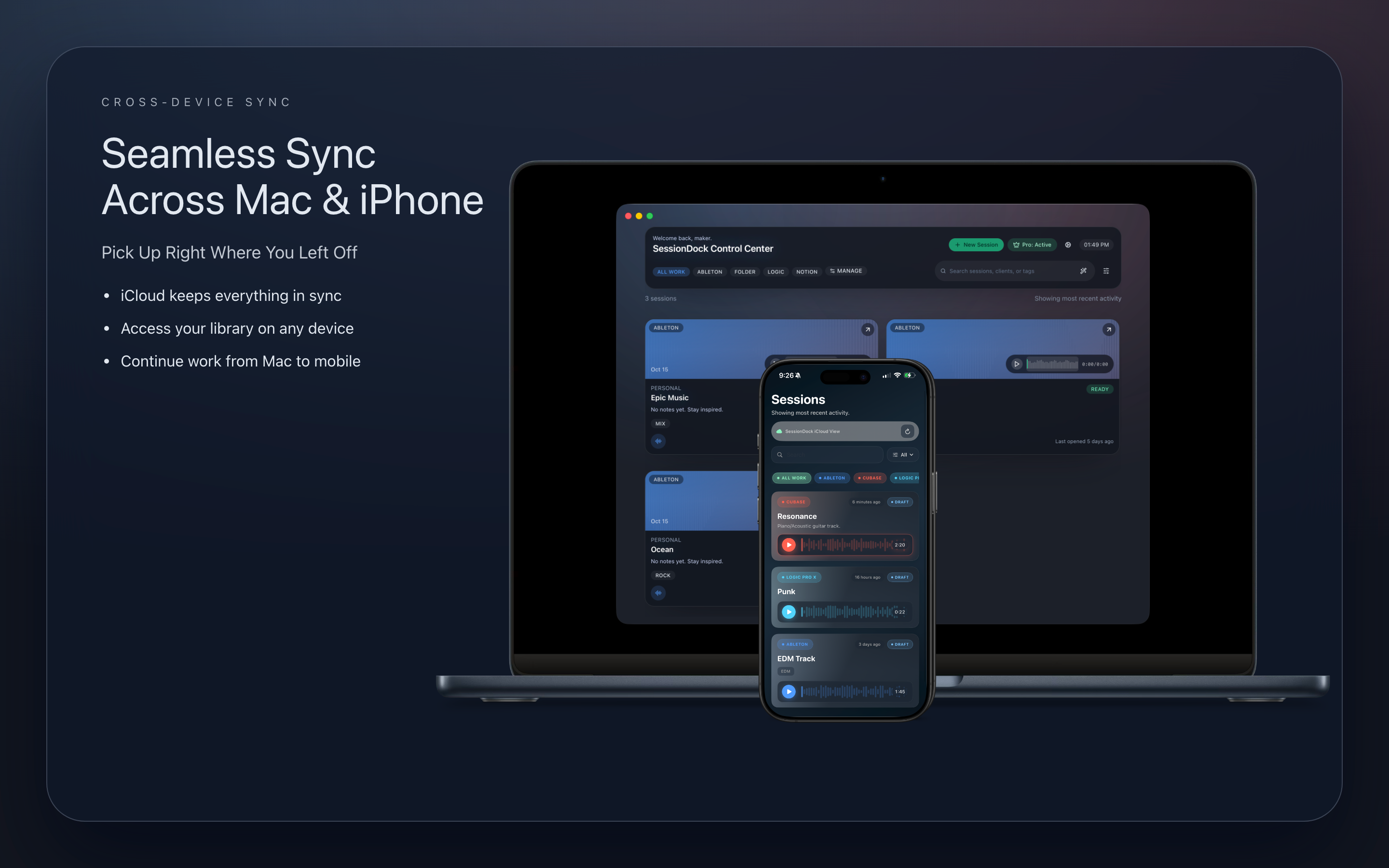 SessionDock gallery image