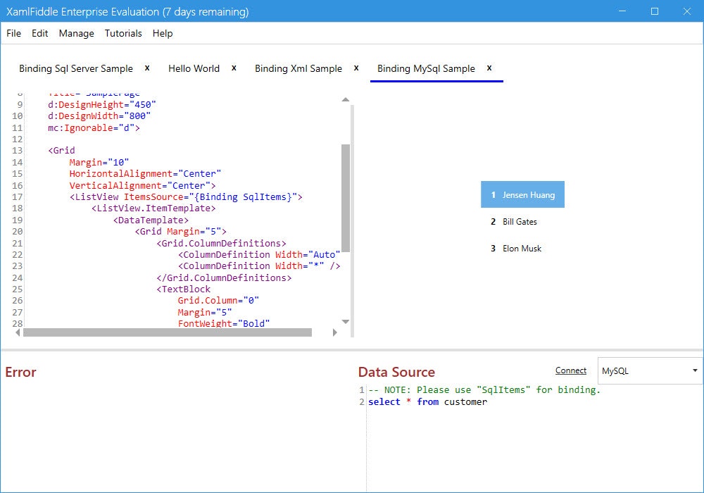 Kamlfiddle - Een krachtige maar lichte XAML -editor voor WPF. media 4