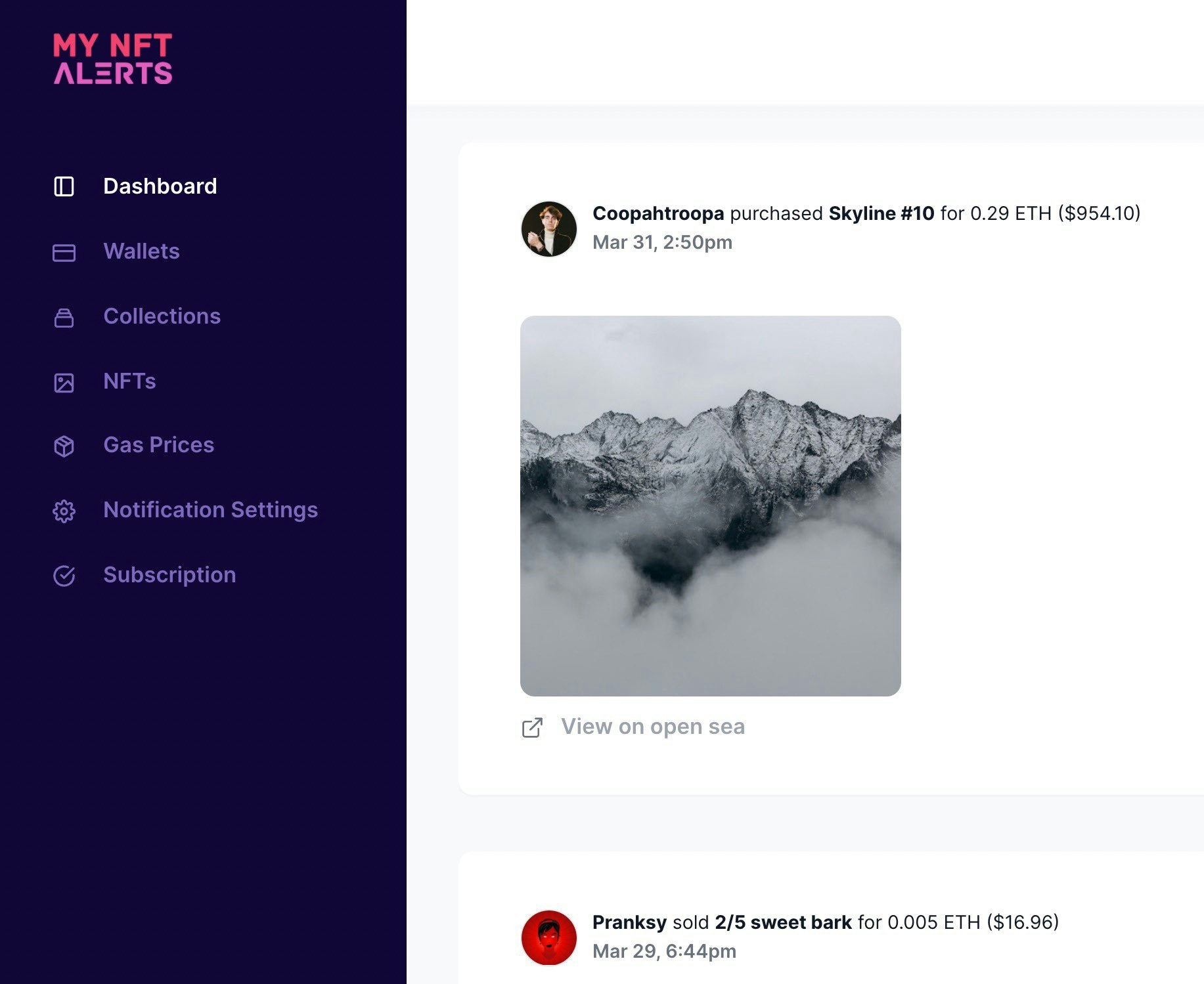 MY NFT ALERTS gallery image