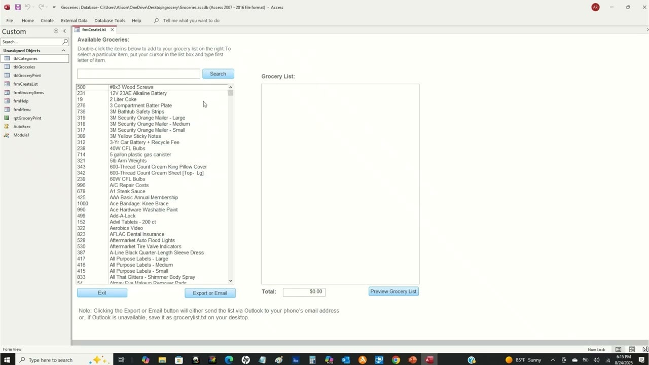 Grocery Budget Software for PC gallery image