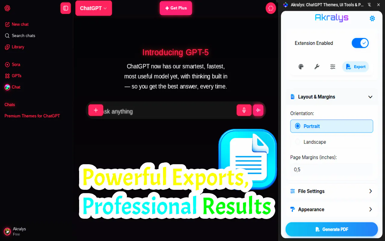 ChatGPT Custom Premium Themes & UI Tools gallery image