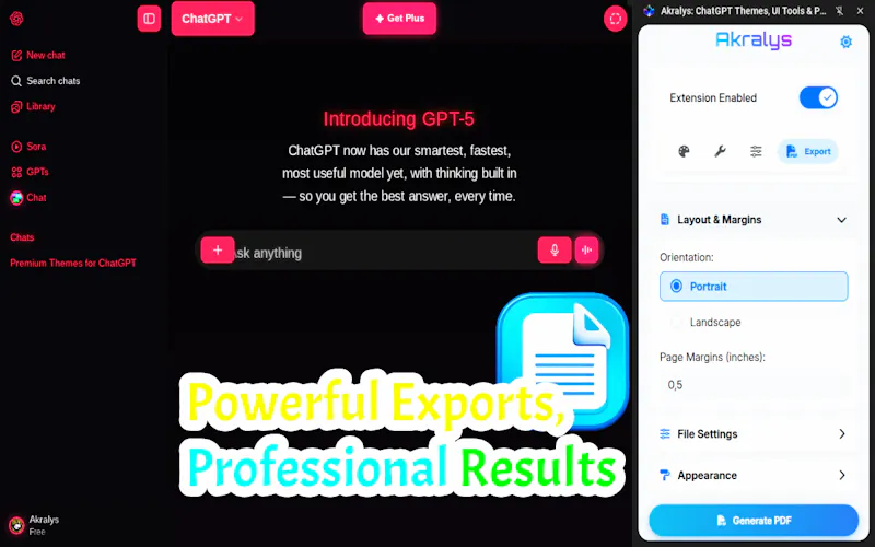 ChatGPT Custom Premium Themes & UI Tools screenshot 3