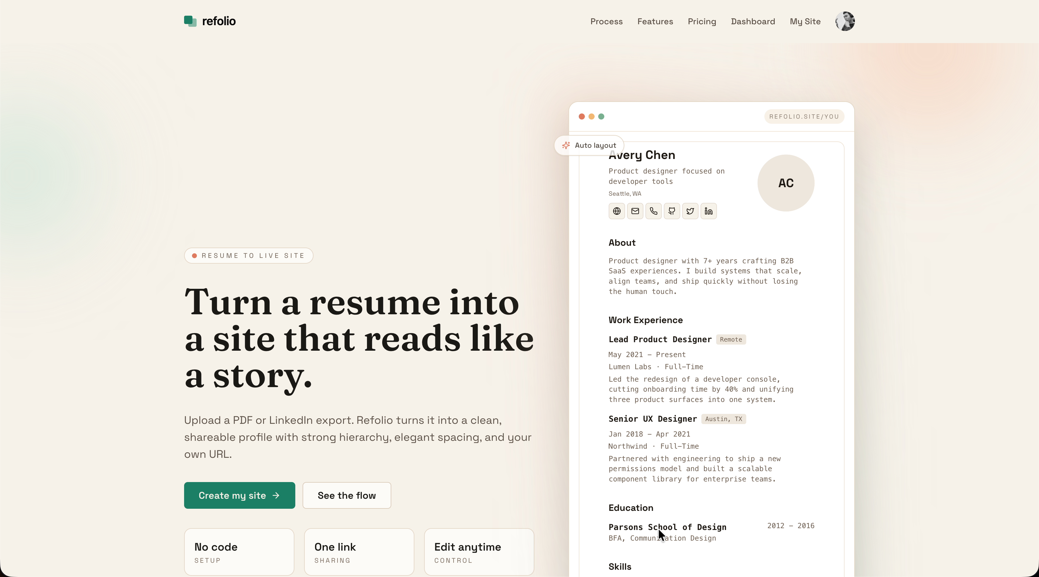 Refolio - Screenshot 2 showing product features and functionality