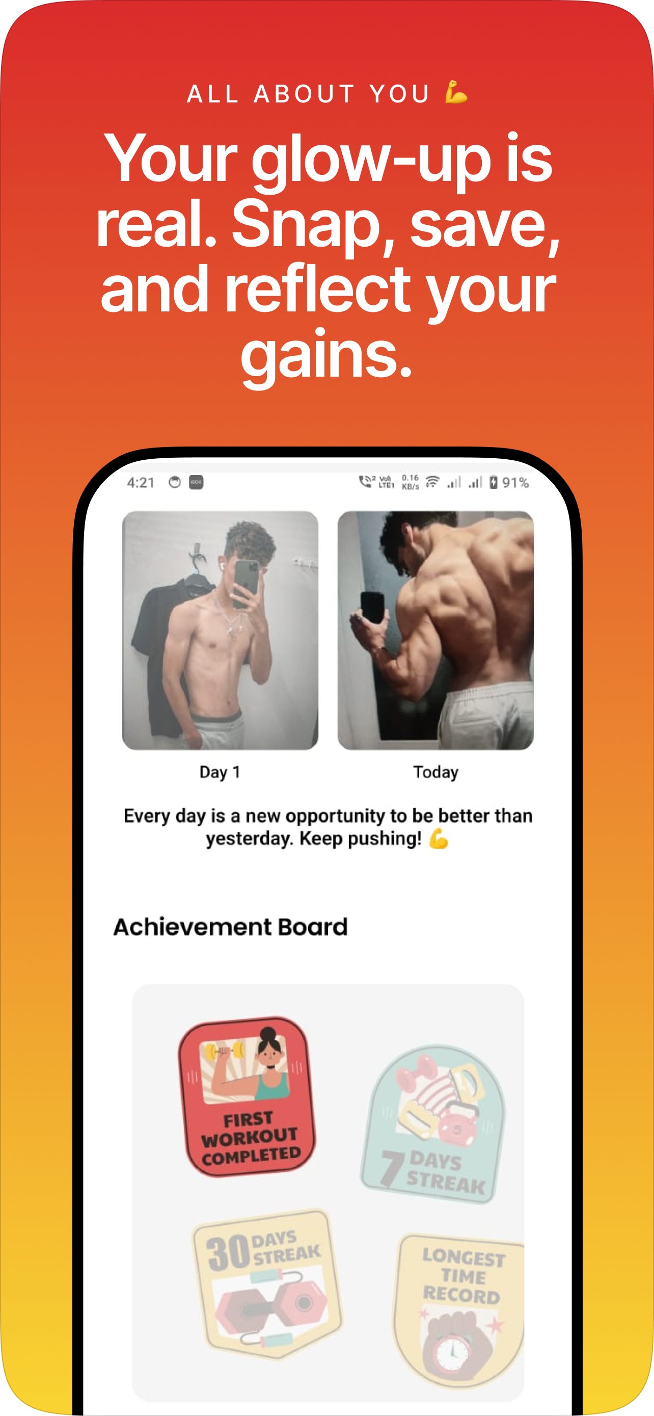 Sparkfly - Fitnessstudio -Gewohnheitserbauer - Fitnessstreifen und Foto -Check -Ins für Konsistenz der nächsten Ebene 🚀 Medien 6