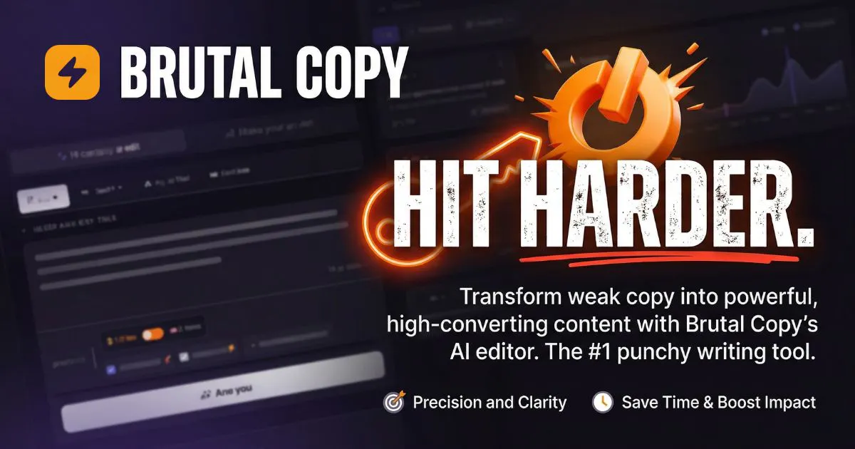 Brutal Copy 제품 배너