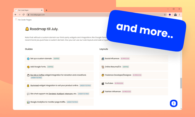 No Code Pages gallery image