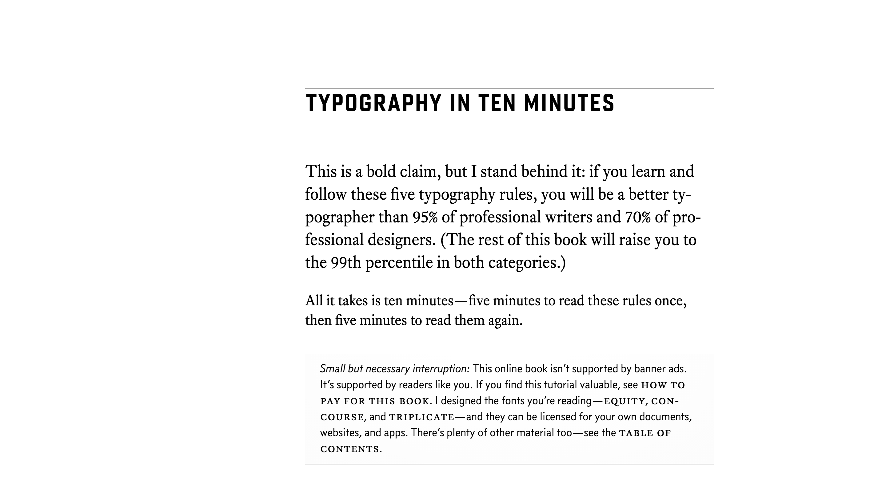 Typography in Ten Minutes