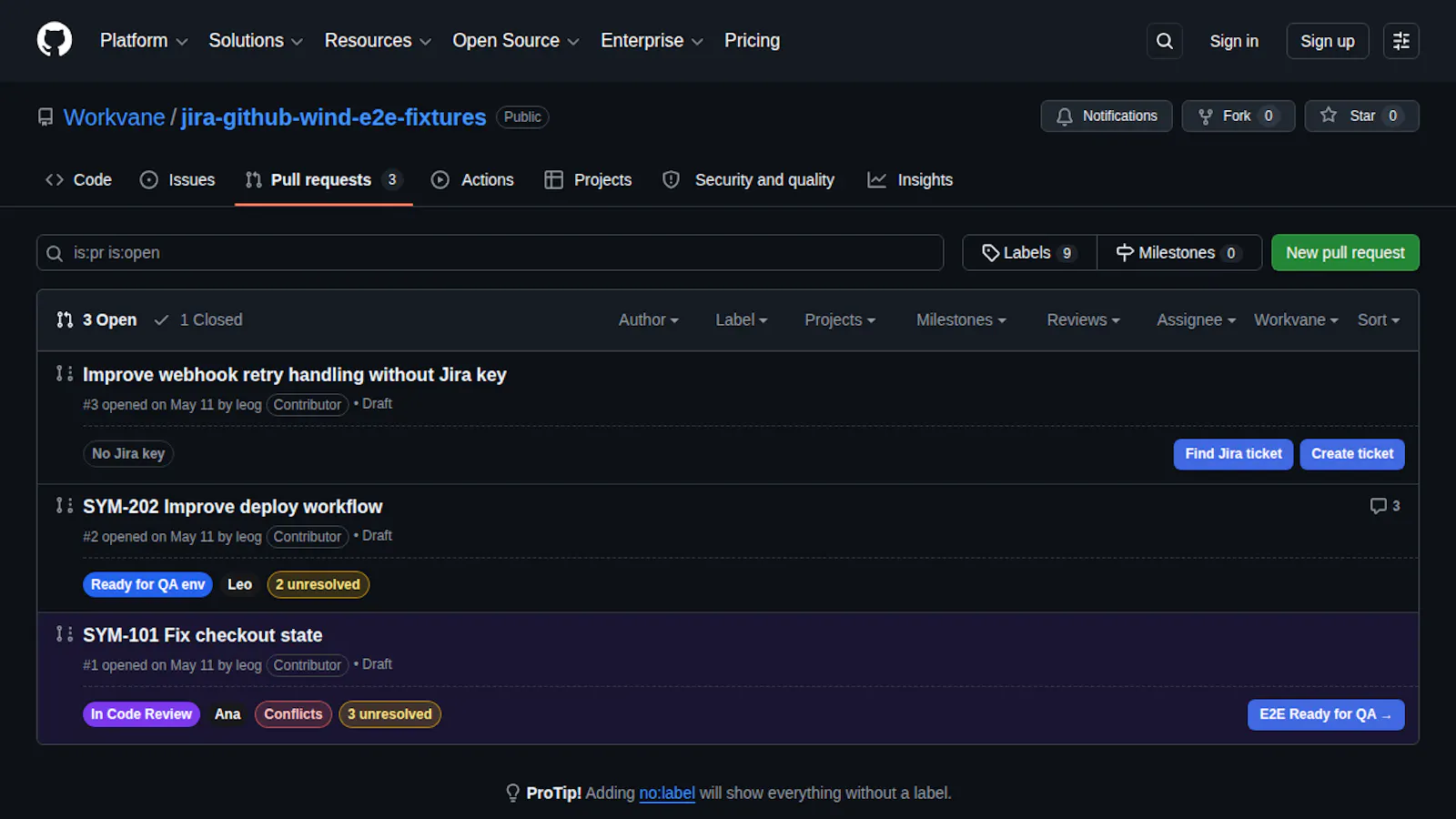 Workvane — Jira + GitHub Wind screenshot 2