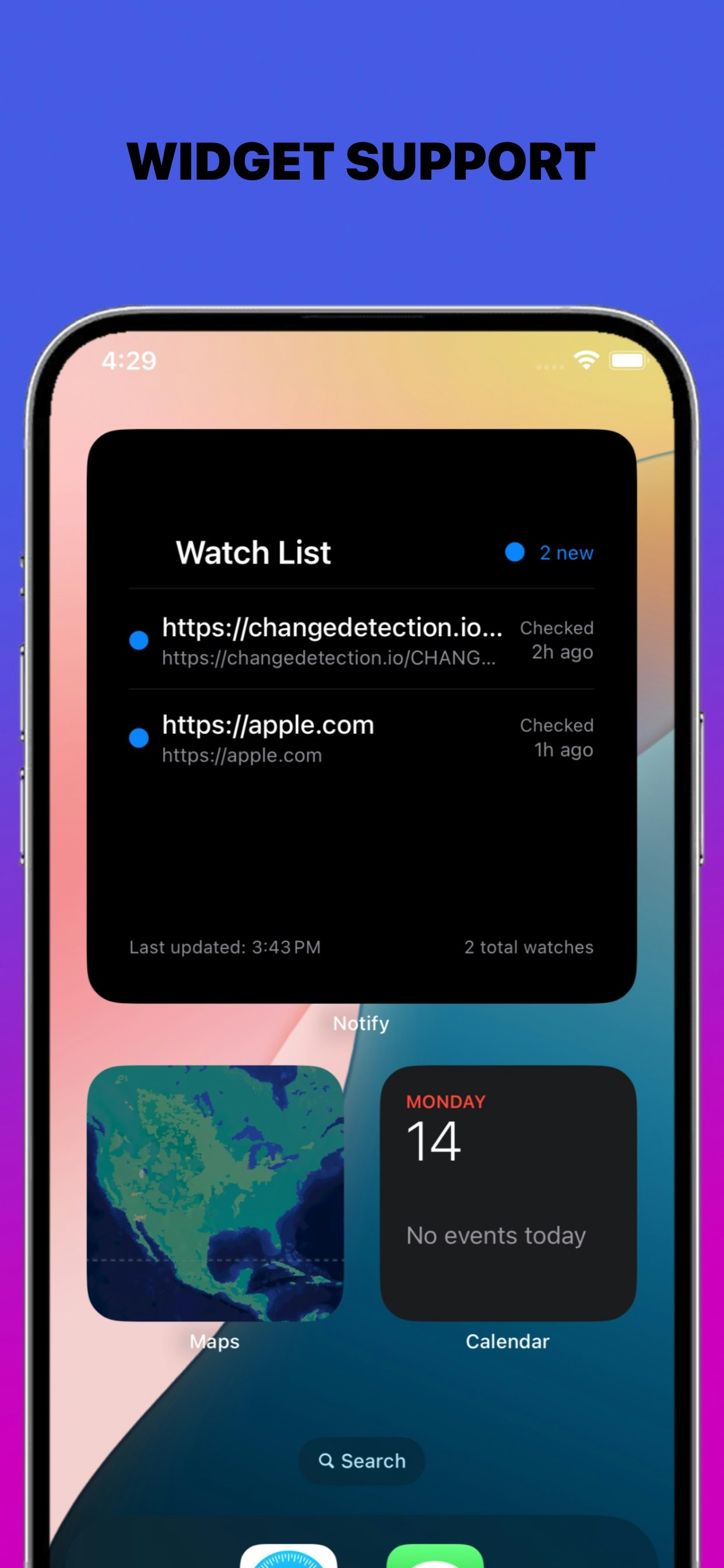 Notify! The web, script and feed monitor gallery image