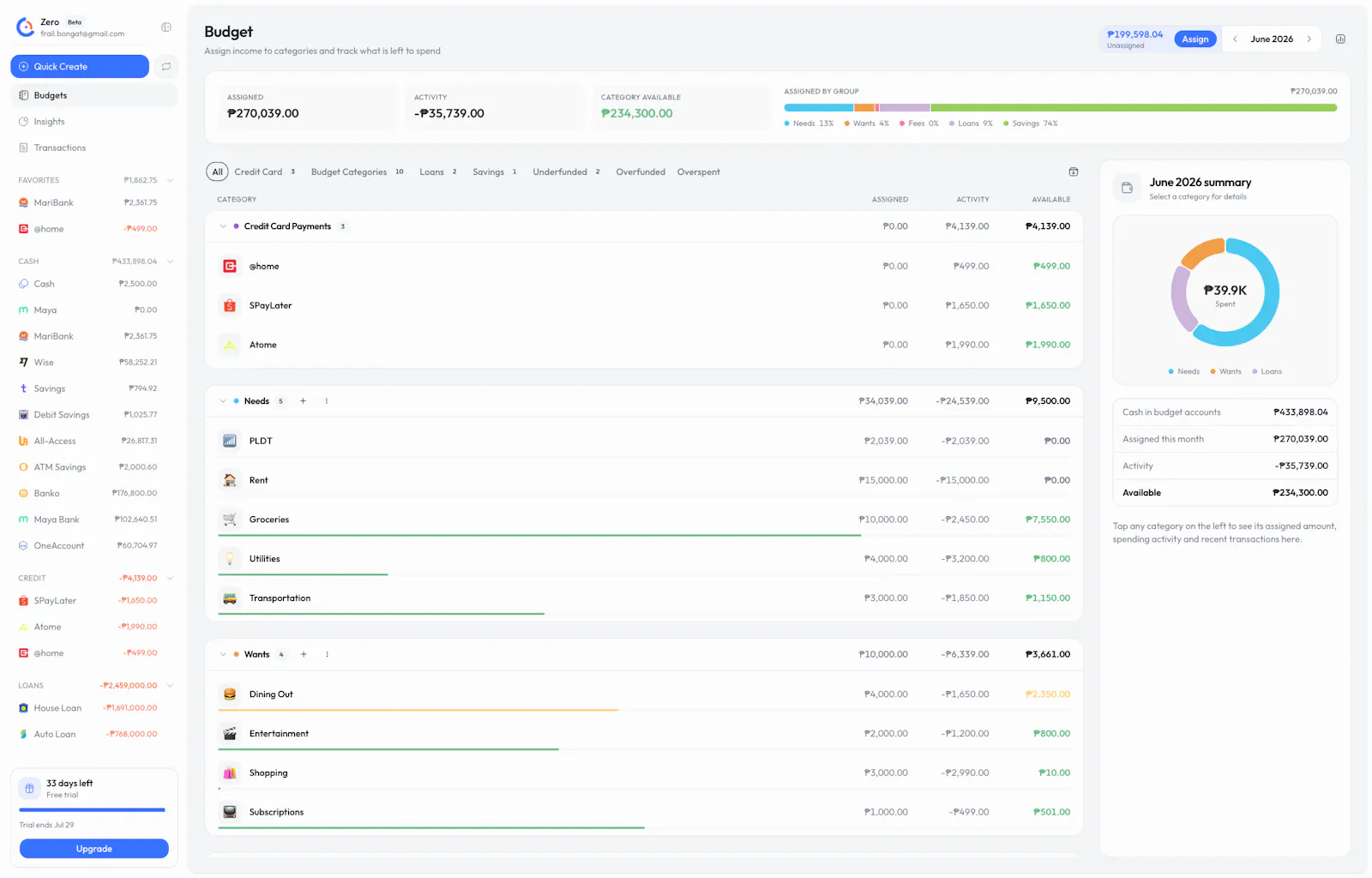Zero: Budget with Zero screenshot 2