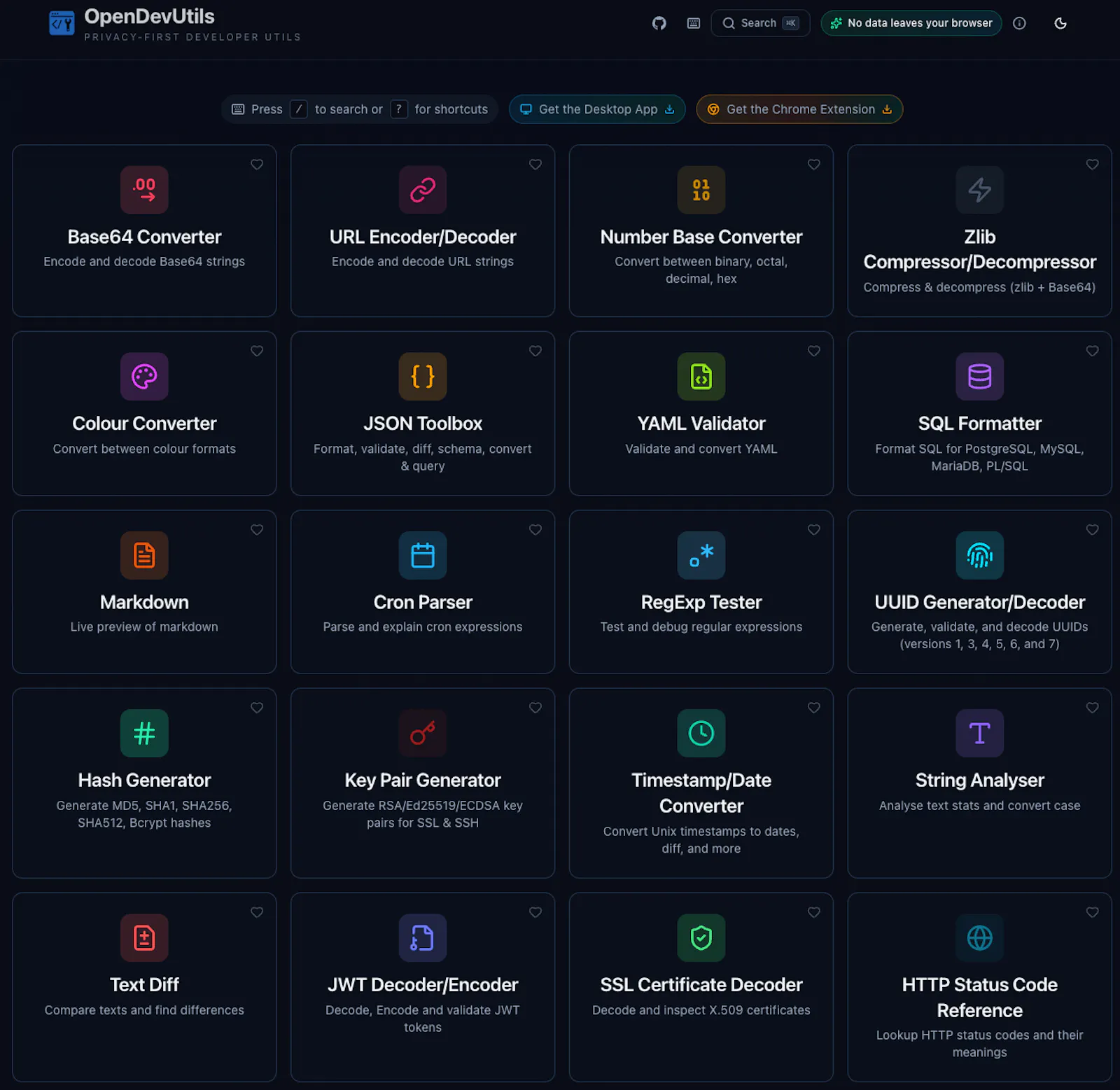 OpenDevUtils screenshot 2
