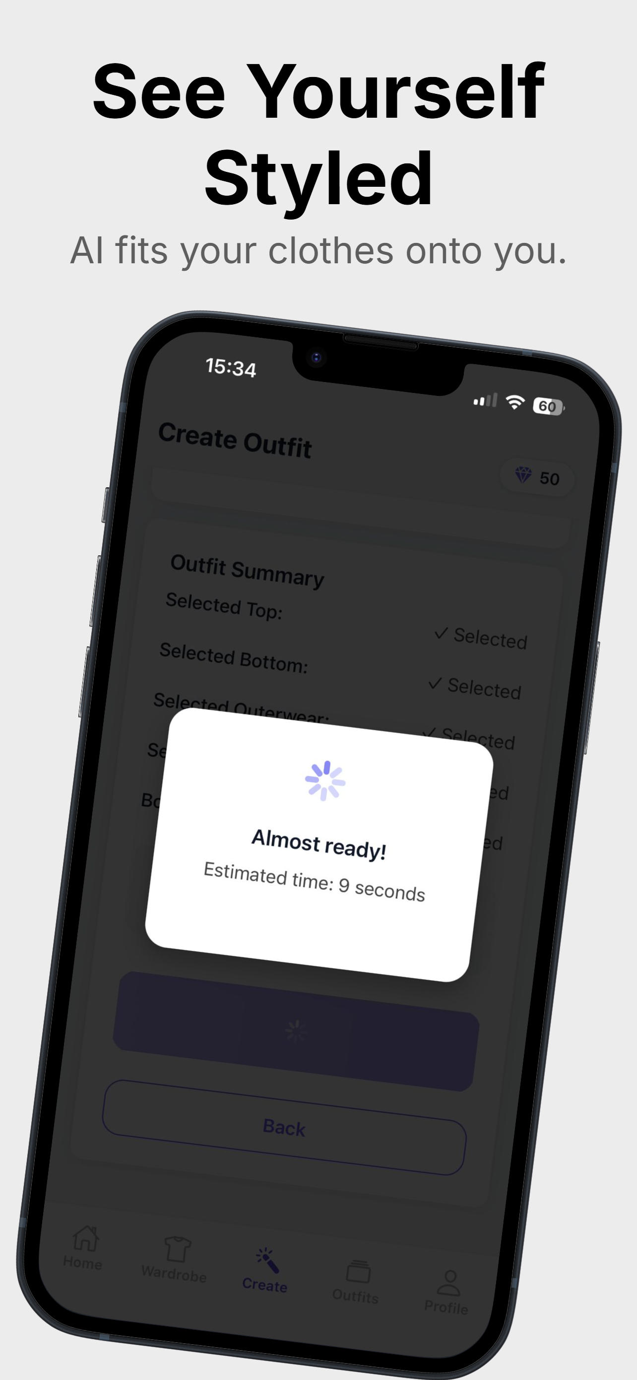 OutfitSnap – AI Stylist & Virtual Try-On - Screenshot 4 showing product features and functionality