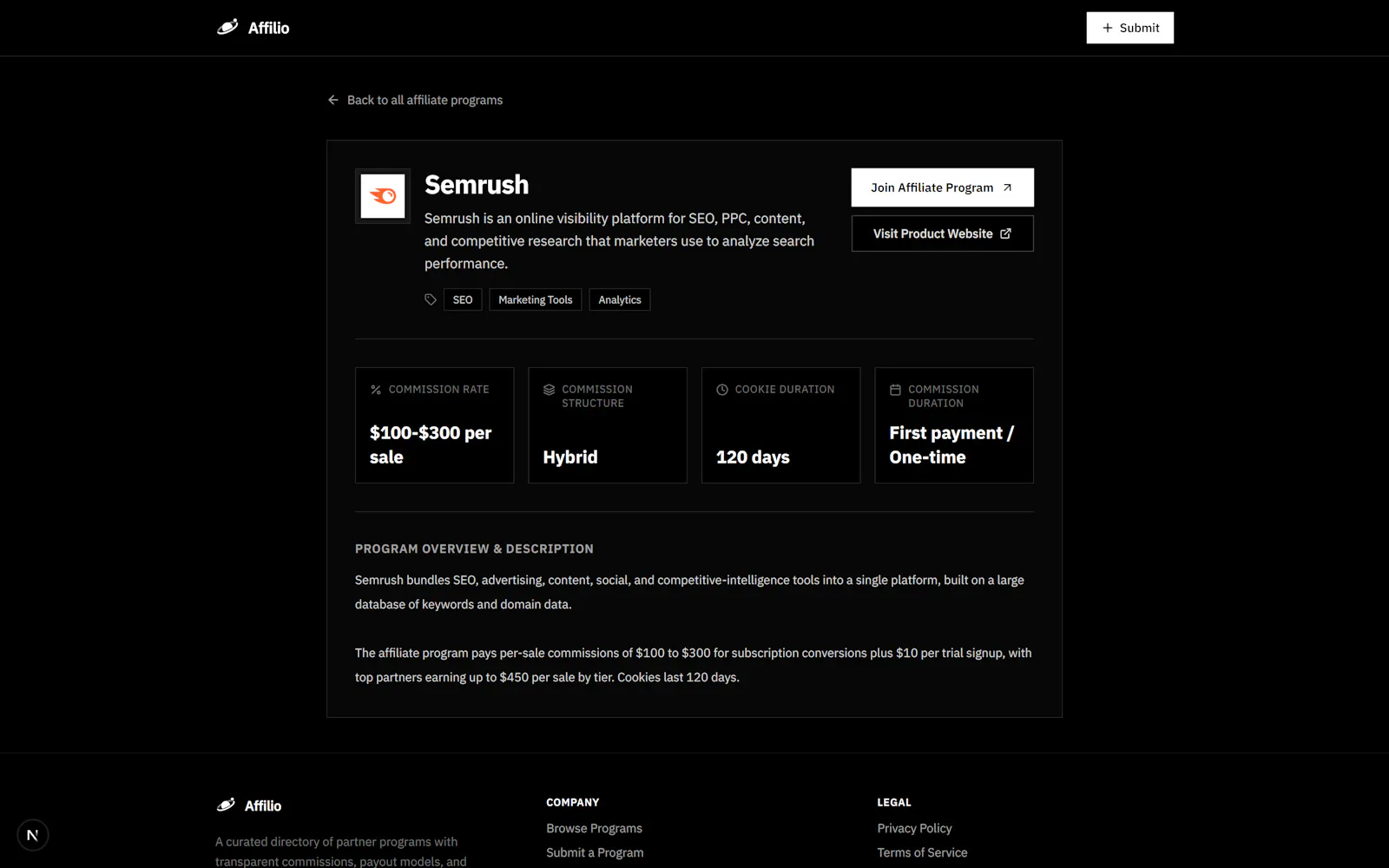 Affilio screenshot 2