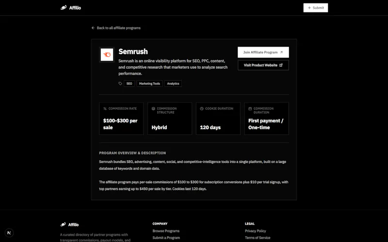 Affilio screenshot 2