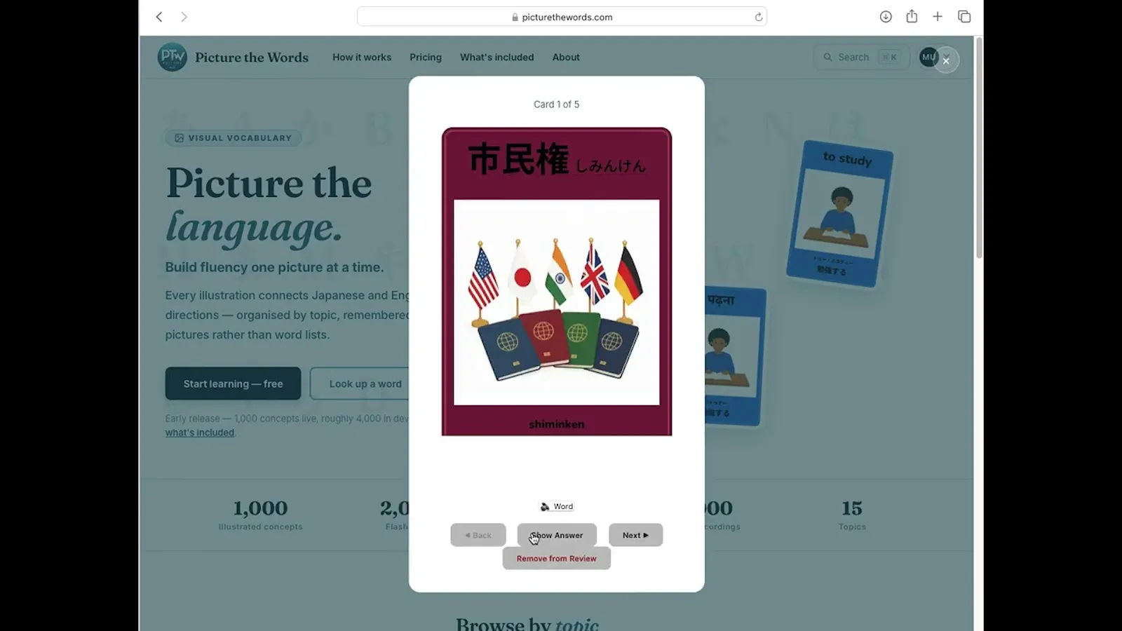 Picture the Words screenshot 1 (video preview)