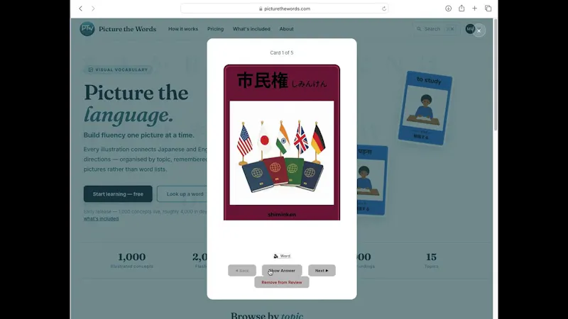 Picture the Words screenshot 1 (video preview)