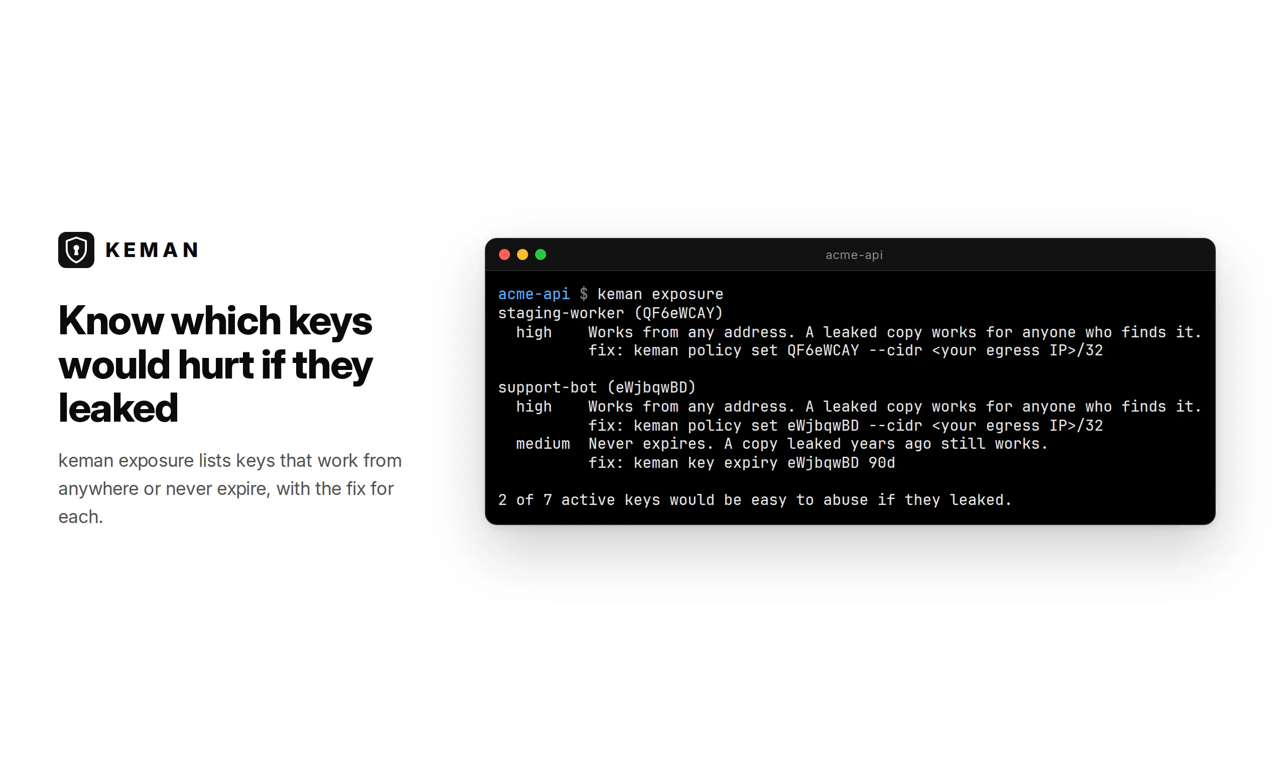 Keman - Protection from leaked API keys gallery image