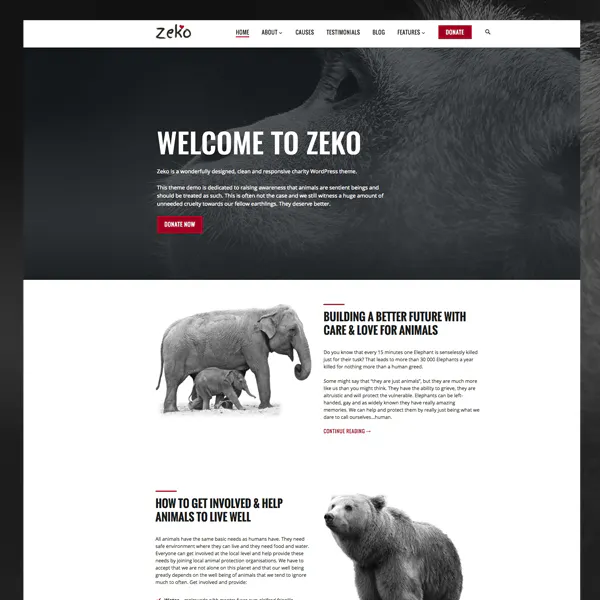 Non-Profit WordPress Theme - Zeko