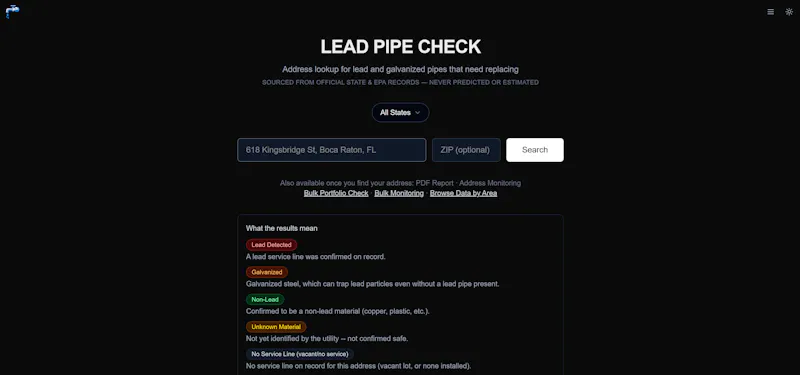 Lead Pipe Check screenshot 1