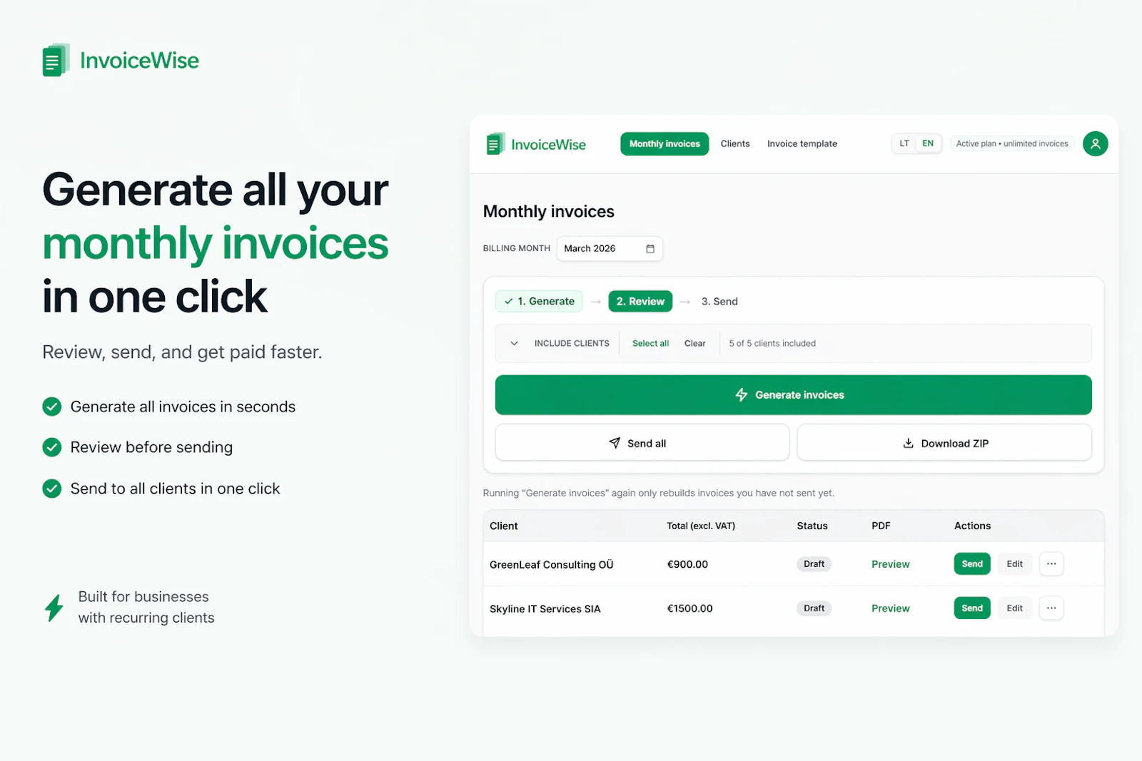 InvoiceWise screenshot 1