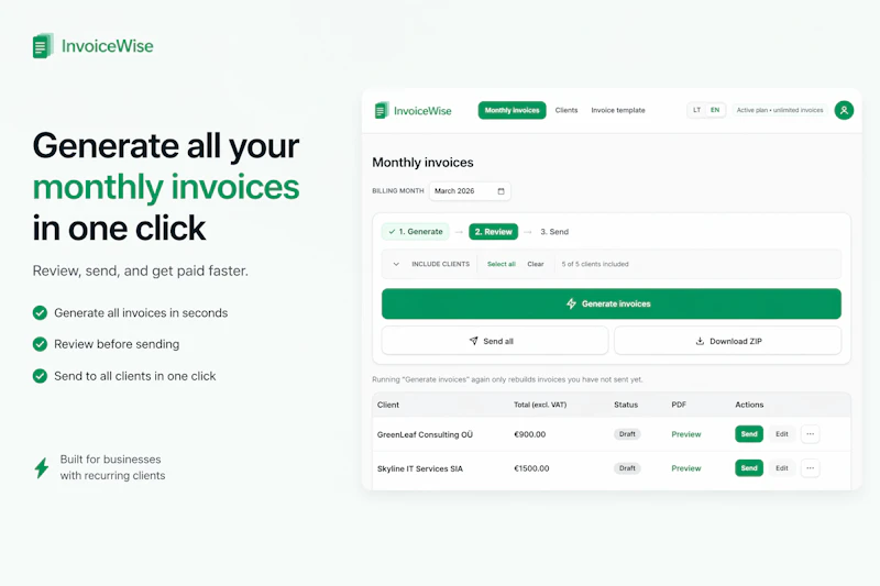 InvoiceWise screenshot 1
