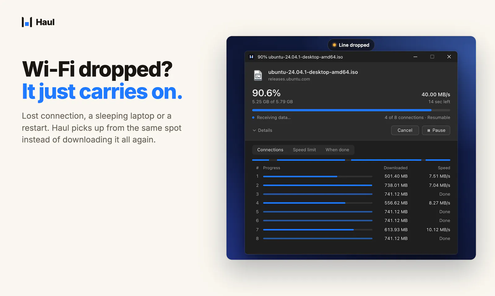 Haul - Fast Download Manager screenshot 3