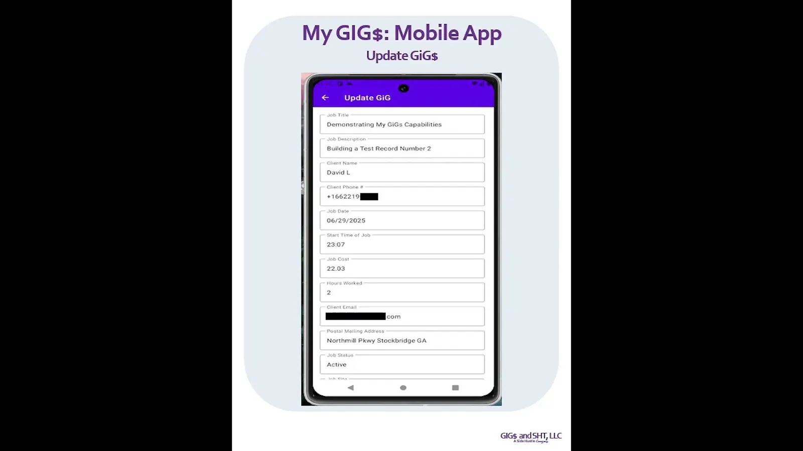 Gigs and SHT, LLC screenshot 1 (video preview)