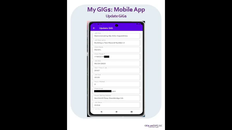 Gigs and SHT, LLC screenshot 1 (video preview)