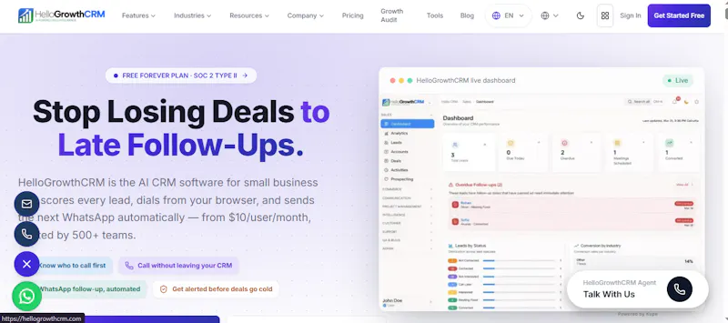 HelloGrowthCRM screenshot 2