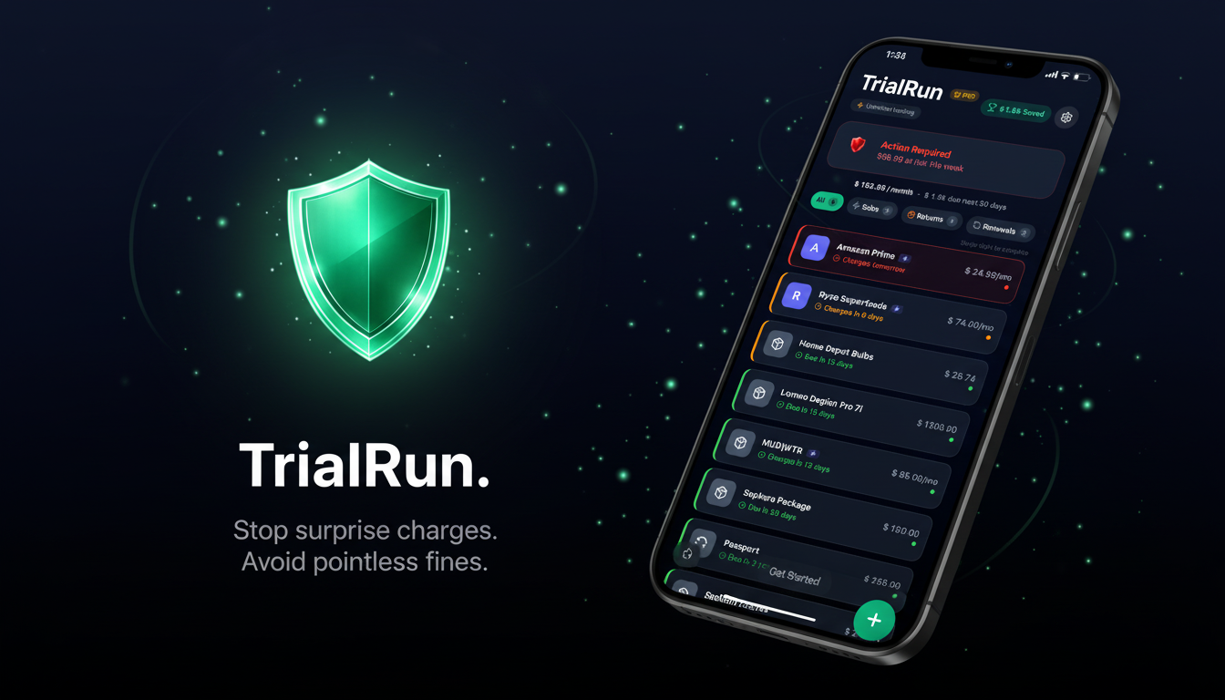 TrialRun: The alarm clock for your money gallery image