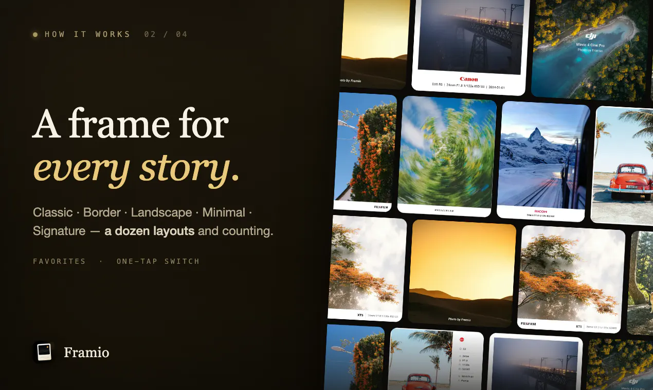 Framio — EXIF Photo Frames gallery image