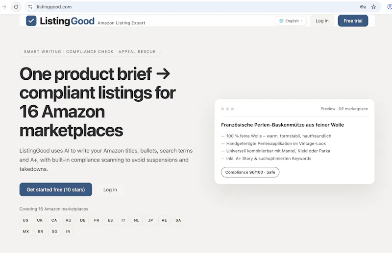 ListingGood — Amazon Listing Expert screenshot 1