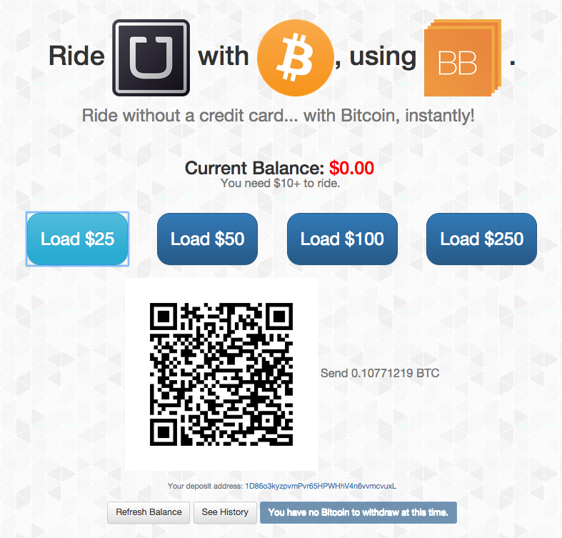 Ride Uber With Bitcoin