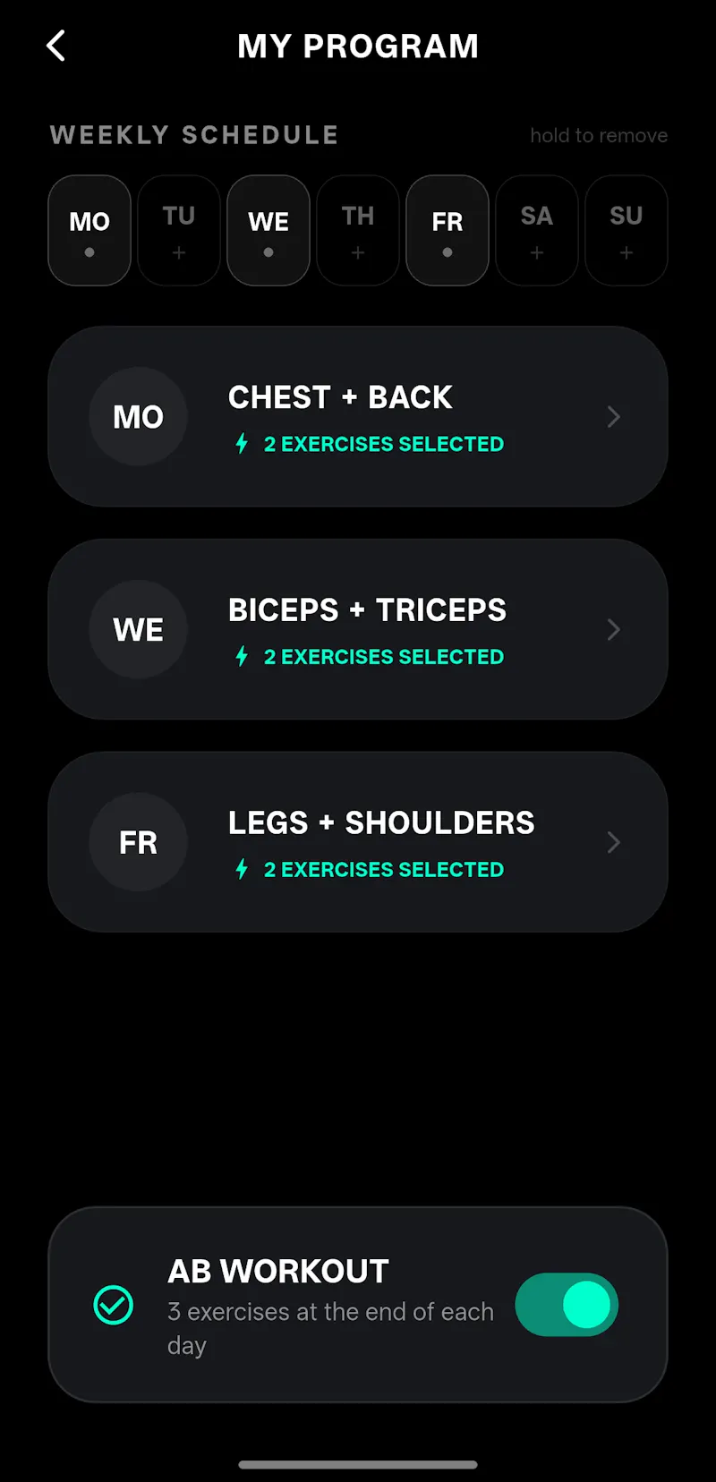 CYBER GYM - AI Gym Tracker (Grok) screenshot 4
