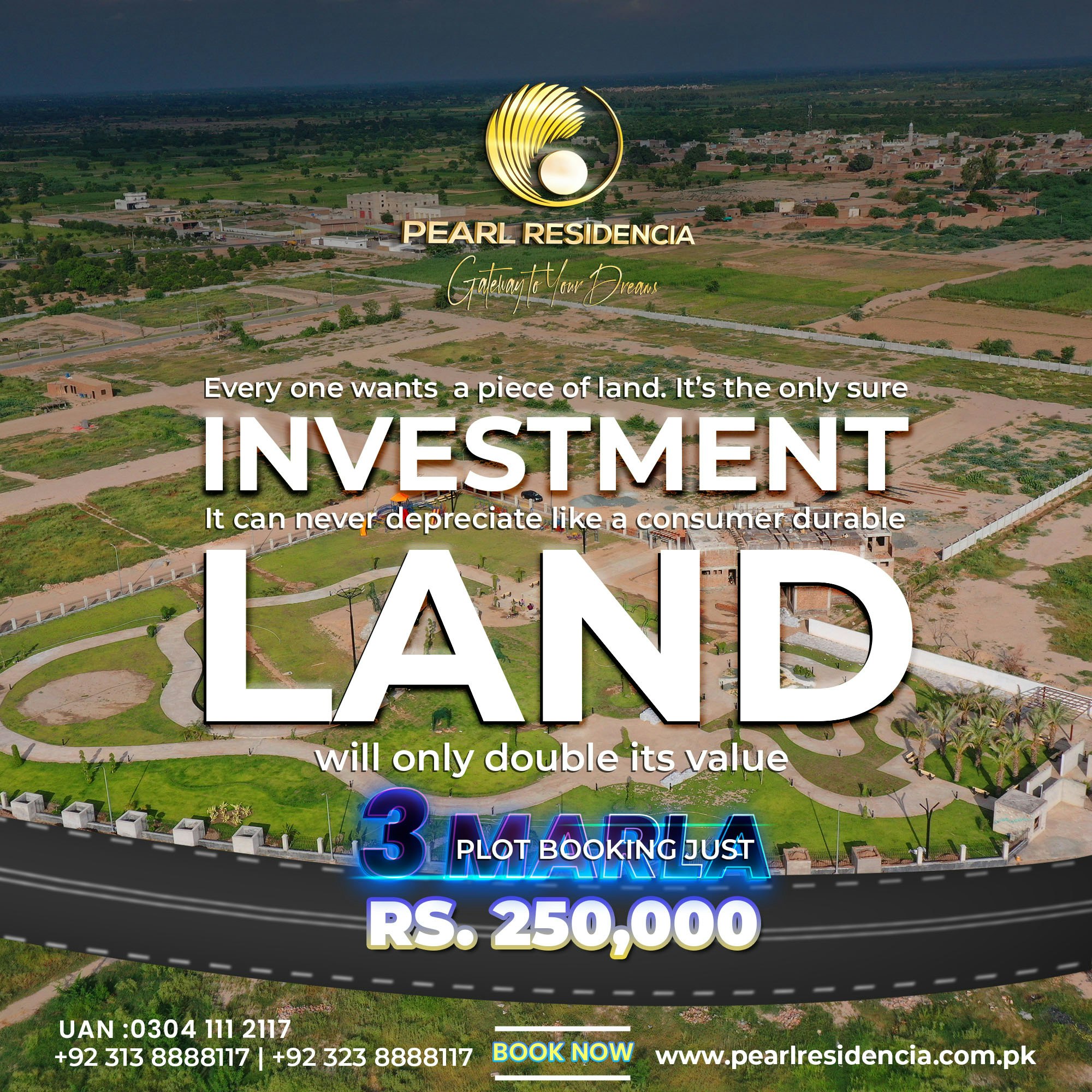 3 Marla Plot for sale - 3 Marla Plot for sale- Pearl Residencia - Pearl Developers media 2