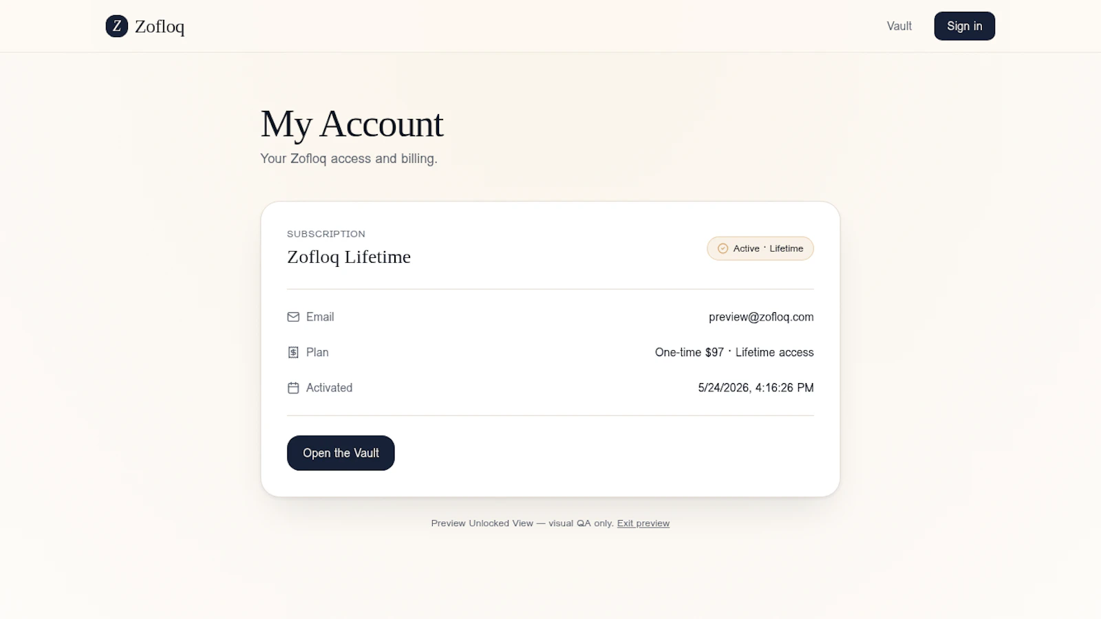 Zofloq — The Marketing Framework Vault screenshot 3