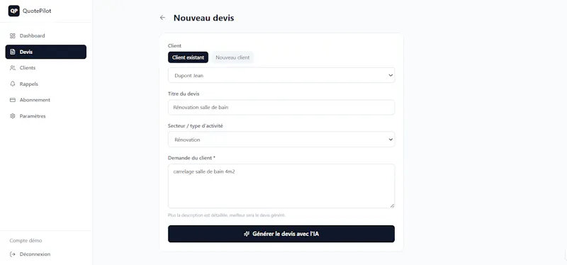 QuotePilot screenshot 3