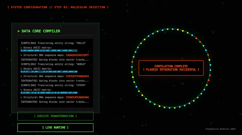 CELL//BIOLOGICAL DATA STORAGE SIMULATOR  screenshot 3