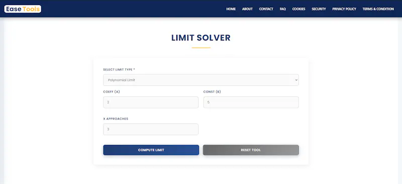 Limit Solver screenshot 1
