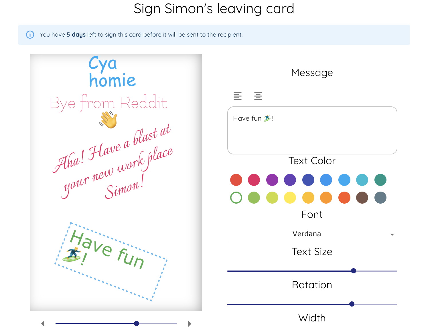 Group Leaving Cards gallery image