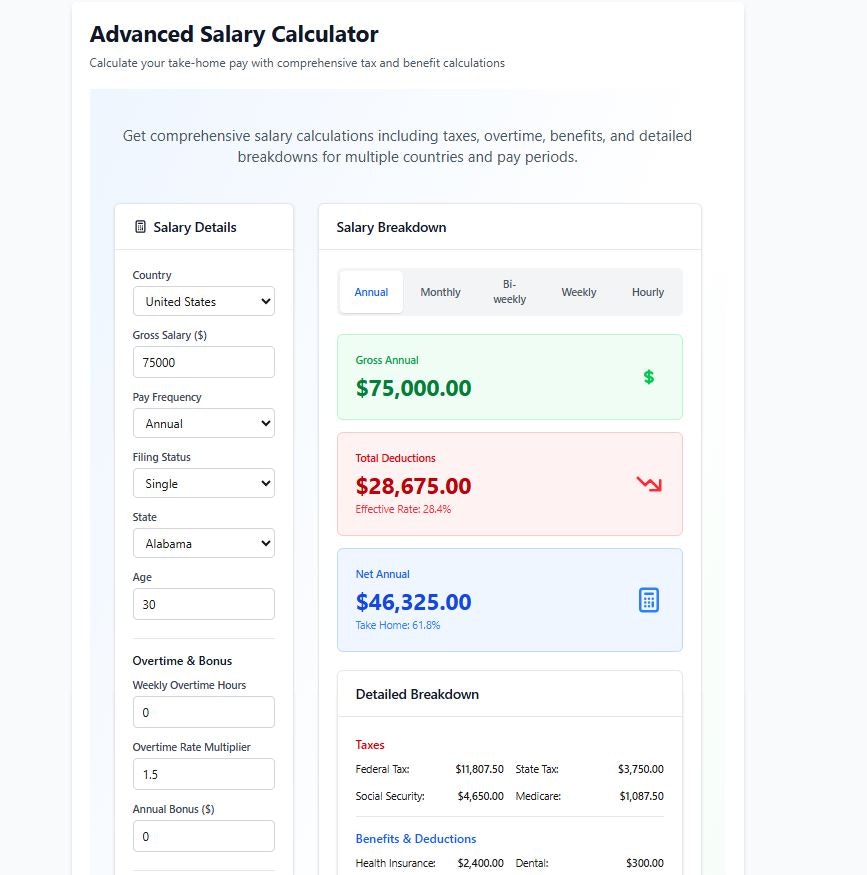 Advanced Salary Calculator - Product Hunt launch logo and brand identity