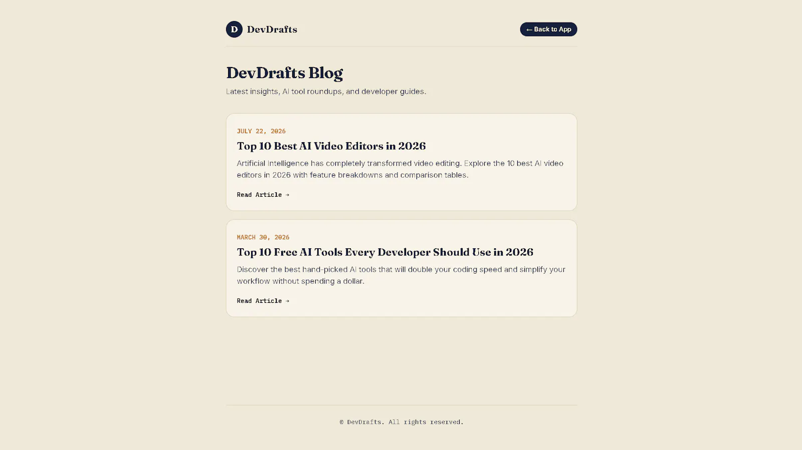 DevDrafts screenshot 2